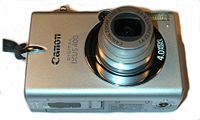 Front of IXUS400 camera