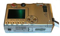Back of IXUS400 camera